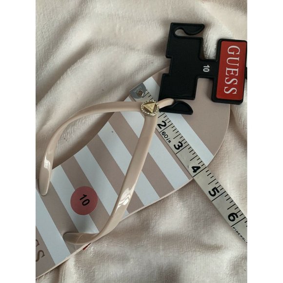 Women’s Sandals Size 10 Guess WG LENT13-C Light Pink strips Style Flip Flops - Picture 10 of 10